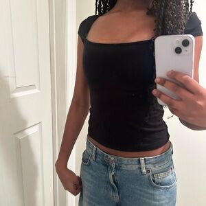 Wild Fable Black Crop Top